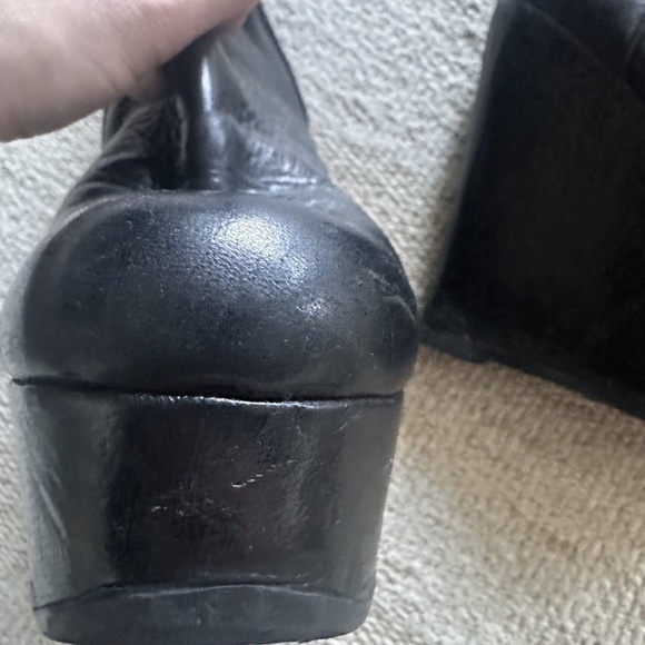 Alaia Vintage Wedge Booties, blk leather, 39 - Picture 8 of 10